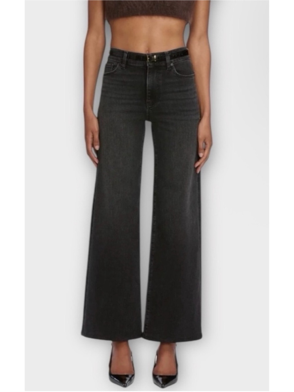 FRAME Le Palazzo Crop Wide Leg High Rise Jeans OPLPPC292 Tilt